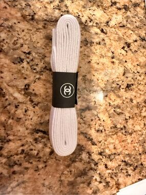 Authentic NEW Chanel sneaker laces, white